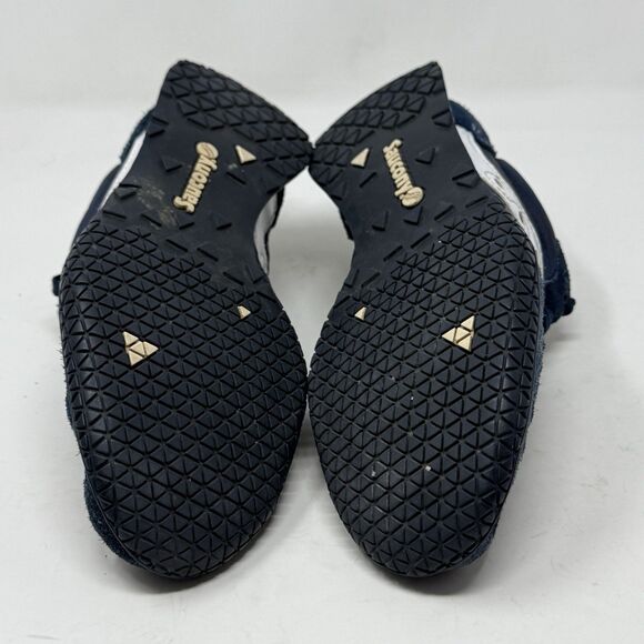 Saucony Bullet Core Sneakers Womens 8.5 Navy Blue Nylon Suede Running Shoes - Picture 15 of 16